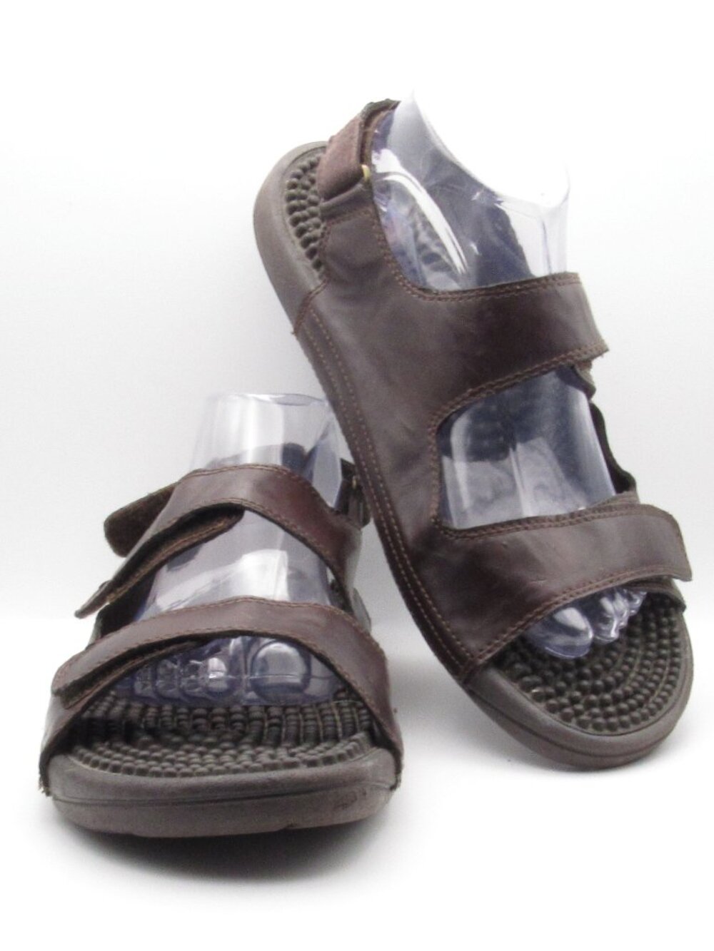 Kenkoh Brown Reflexology Theraputic Massage Sandals Size 11 Good Condition